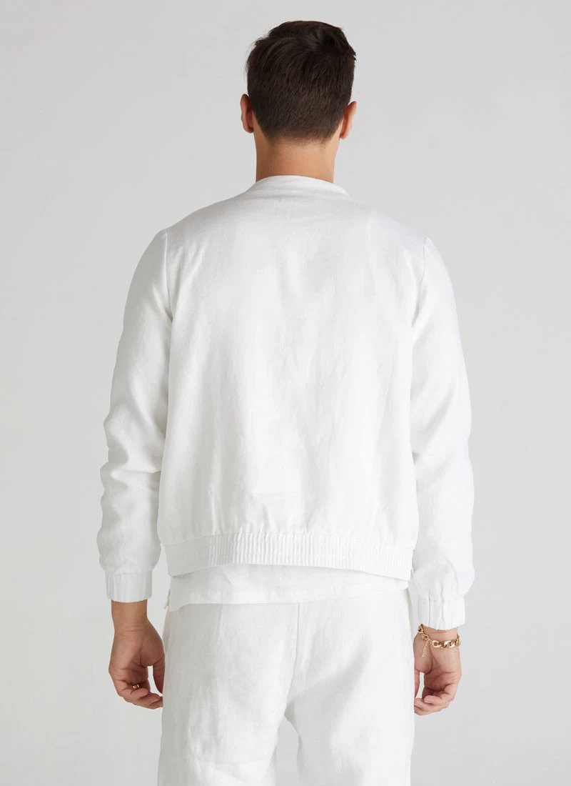 Luxe Linen Chase Bomber Jacket - Image 3