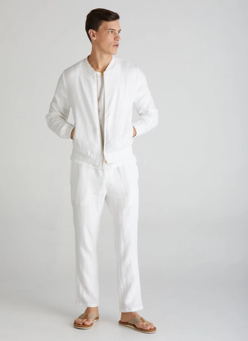 Luxe Linen Chase Bomber Jacket - Image 4